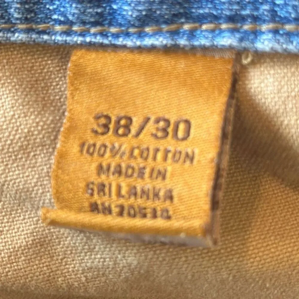 Orvis KHP Jeans Mens Brown Canvas Straight 100% Cotton Workwear‎ size 38/30